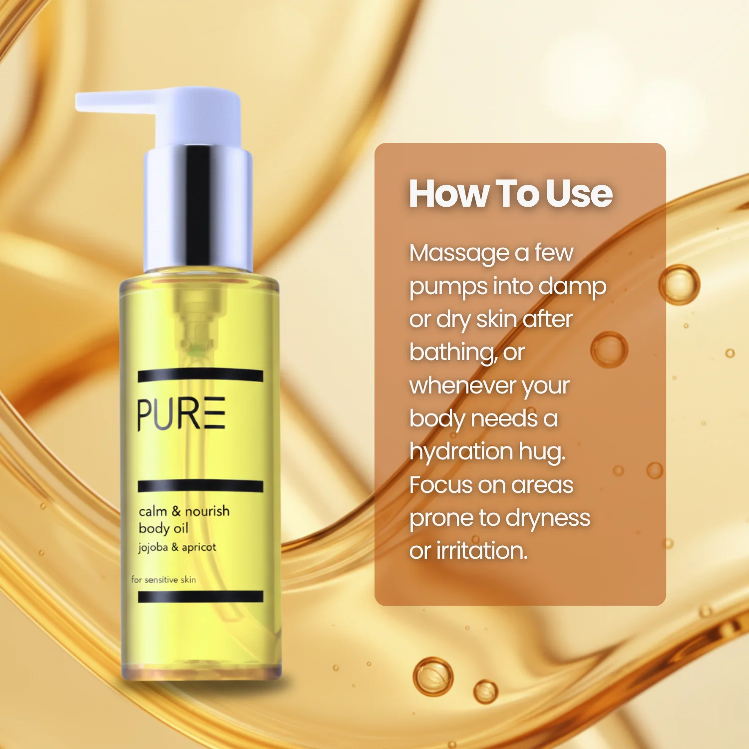 PURE Calm & Nourish Body Oil (100ml) - Image 6