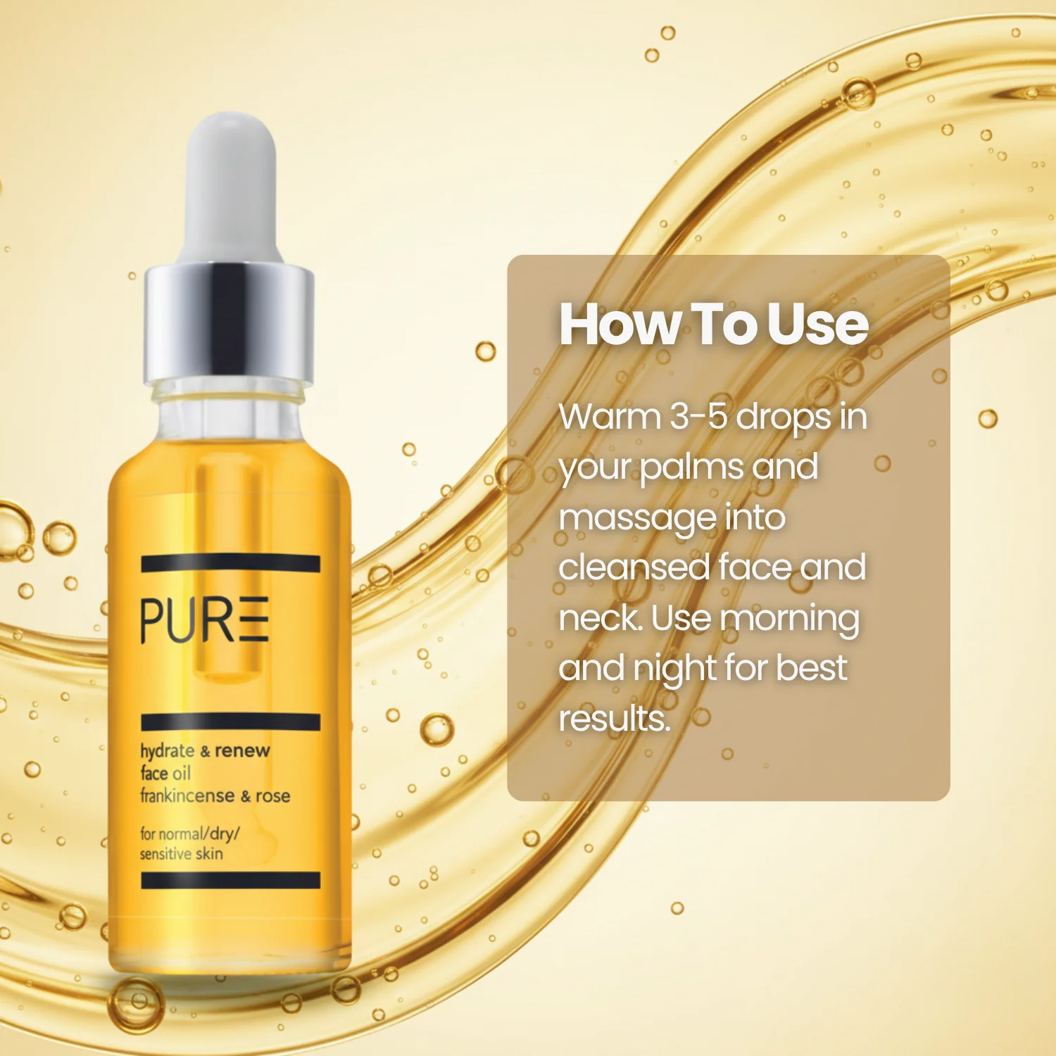 PURE Hydrate & Renew Face Oil (30ml) - Image 6